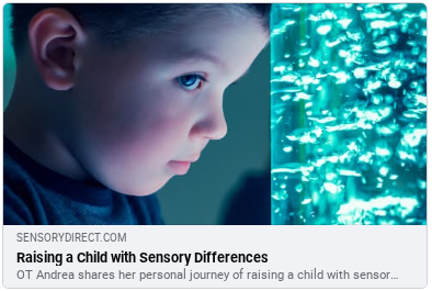 Preview of blog post on raising a child with sensory differences